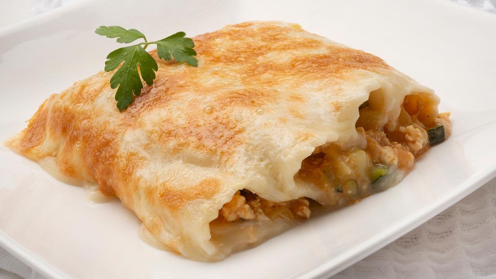 Canelones de Verdura con Pollo