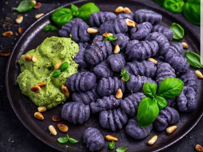 Ñoquis de Harina Morada